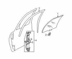 Mazda Millenia Left Door glass grommet | Mazda OEM Part Number GJ21-58-502A