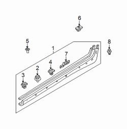 Mazda Millenia Right Rocker molding grommet | Mazda OEM Part Number H115-50-313A