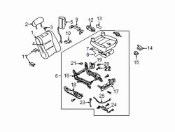 Mazda Millenia Left Seat adjuster nut | Mazda OEM Part Number 9994-60-600