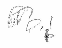 Mazda Millenia Left Door glass grommet | Mazda OEM Part Number GJ21-58-502A