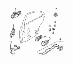 Mazda Millenia Right Hinge | Mazda OEM Part Number T001-72-240