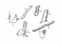 Mazda Millenia  Cowl trim bracket | Mazda OEM Part Number TA01-68-352