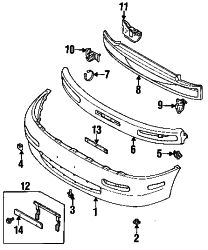 Mazda Protege Left Plate | Mazda OEM Part Number BC1M-50-A90A