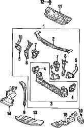 Mazda Protege Right Mount bracket | Mazda OEM Part Number BC1D-53-12X