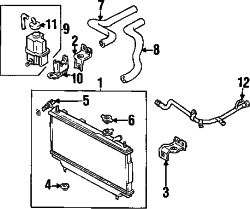 Mazda Protege  Radiator assy lower insulator | Mazda OEM Part Number B3P5-YV-SK1