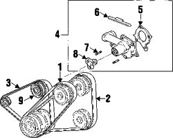 Mazda Protege  Alternator belt | Mazda OEM Part Number B6BF-18-381-9U