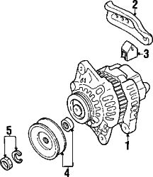 Mazda Protege  Alternator adjust bracket | Mazda OEM Part Number B6BF-18-361C