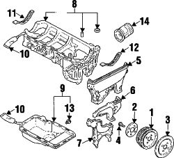 Mazda Protege  Crnkshft pulley bolt | Mazda OEM Part Number B3C7-11-406