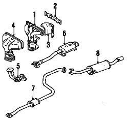 Mazda Protege  Front pipe | Mazda OEM Part Number BP47-40-500E
