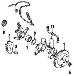 Mazda Protege Left Rotor | Mazda OEM Part Number B26Y-33-25XA