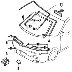 Mazda Protege  Reveal molding | Mazda OEM Part Number BC1M-50-6AXB