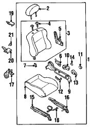 Mazda Protege  Recliner | Mazda OEM Part Number BR70-88-151