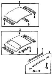 Mazda Protege Left Roof molding clip | Mazda OEM Part Number BCYM-50-629A