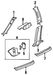 Mazda Protege Left Rear sill plate | Mazda OEM Part Number BC1D-68-740A-90