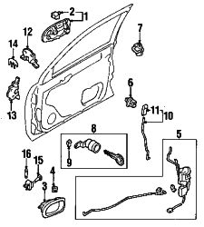 Mazda Protege Left Lock knob | Mazda OEM Part Number GA7B-58-316-09