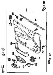 Mazda Protege Right Speaker grille | Mazda OEM Part Number BC1D-68-4H1-09