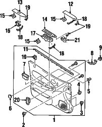 Mazda Protege Left Switch panel spring | Mazda OEM Part Number LB84-68-8N1
