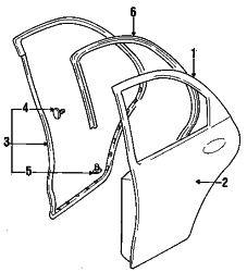 Mazda Protege Right Outer panel | Mazda OEM Part Number BC1D-72-031B