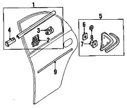 Mazda Protege Left Side molding | Mazda OEM Part Number BC5A-50-692A
