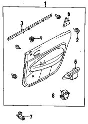 Mazda Protege Right Trim panel assy clip | Mazda OEM Part Number GA2A-68-AB1A