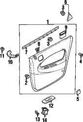 Mazda Protege Left Trim panel assy clip | Mazda OEM Part Number GA2A-68-AB1A