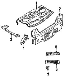 Mazda Protege  Nameplate | Mazda OEM Part Number BC5A-51-710