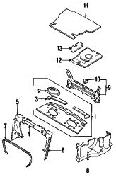 Mazda Protege  Panel | Mazda OEM Part Number BC1D-68-8E0A