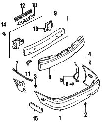 Mazda Protege  Reinf beam bracket | Mazda OEM Part Number BC1M-50-202