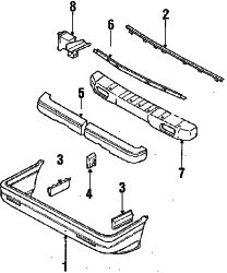 Mazda 929 Right Side support | Mazda OEM Part Number HF85-50-042