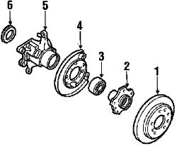 Mazda 929 Left Brake rotor | Mazda OEM Part Number H266-26-251A