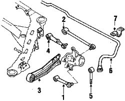 Mazda 929 Right Rr lateral rod | Mazda OEM Part Number H266-28-600A