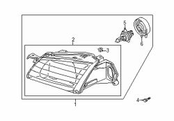 Mazda Protege Left Lens & housing | Mazda OEM Part Number BJ0E-51-0L0