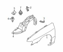Mazda Protege5 Left Fender stay | Mazda OEM Part Number B25D-52-240A