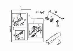 Mazda Protege5 Left Rail reinforcement | Mazda OEM Part Number B25D-54-35Y