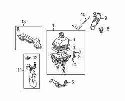 Mazda Protege  Air cleaner assy | Mazda OEM Part Number ZL01-13-320B
