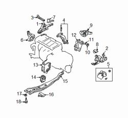 Mazda Protege  Rear mount brkt | Mazda OEM Part Number B25D-39-010A