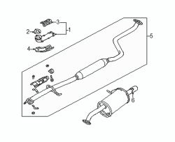Mazda Protege  Muffler | Mazda OEM Part Number FP41-40-100E