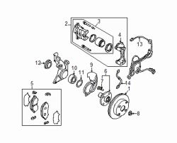 Mazda Protege Left Caliper support | Mazda OEM Part Number B26C-33-281