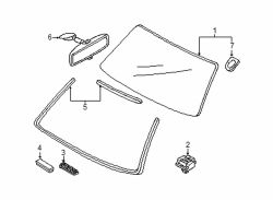 Mazda Protege  Windshield | Mazda OEM Part Number BJ0G-63-900D