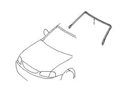 Mazda Protege  Reveal molding | Mazda OEM Part Number B25D-50-601D