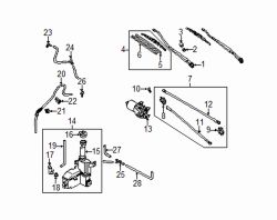 Mazda Protege Right Wiper arm | Mazda OEM Part Number BJ0F-67-321