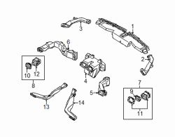 Mazda Protege Right Rear duct | Mazda OEM Part Number GE4T-61-272