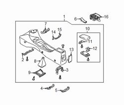Mazda Protege  Park brake cover | Mazda OEM Part Number BJ0J-64-432