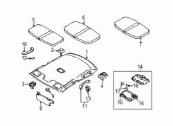 Mazda Protege5 Left Sunvisor support | Mazda OEM Part Number BJ1V-69-261-03