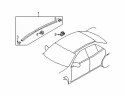 Mazda Protege Left Roof molding clip | Mazda OEM Part Number BCYM-50-629A
