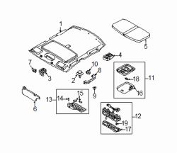 Mazda Protege5 Left Sunvisor | Mazda OEM Part Number BL8E-69-320B-03