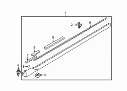 Mazda Protege Right Rocker molding | Mazda OEM Part Number B3YK-51-P40