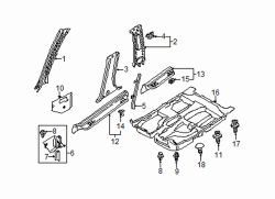 Mazda Protege Left Scuff plate | Mazda OEM Part Number B25D-68-720A-05