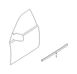 Mazda Protege Left Body side mldg | Mazda OEM Part Number BJ0F-50-692-09