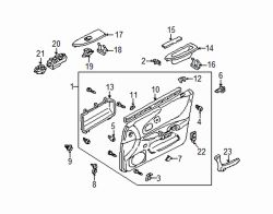 Mazda Protege Left Trim panel assy lower bracket | Mazda OEM Part Number B25D-68-414